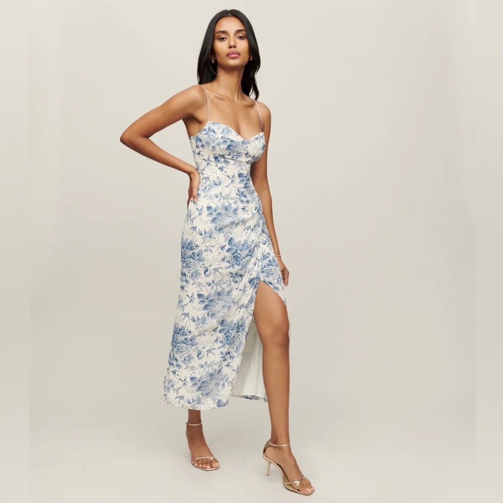 REFORMATION Kourtney Dress - Pampadour Blue Floral